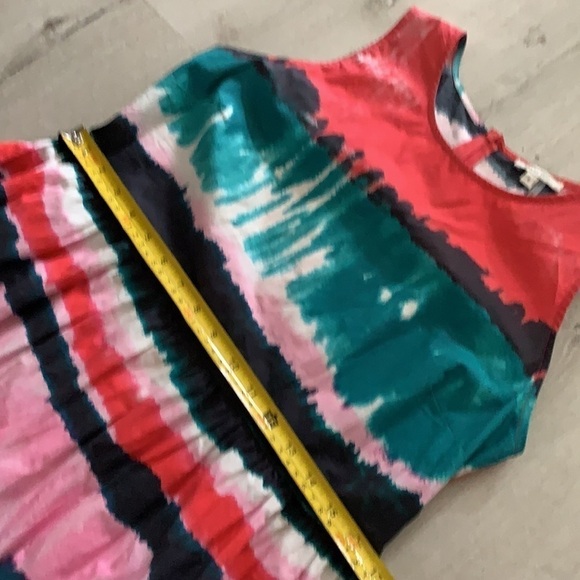 Tyler Böe Multicolored Dress tie dye maxi (Size S) bohemian festive tiered red - Picture 8 of 11